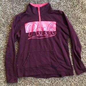 Pink victoria’s secret zippered sweatshirt